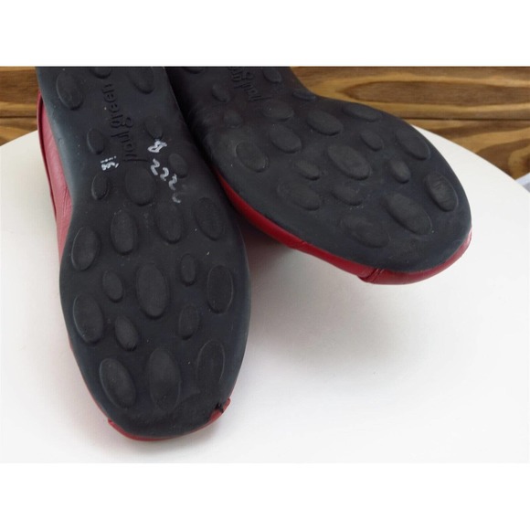 Paul Green Size 6 Loafer Red Leather Medium Drawstring Women - Picture 11 of 11